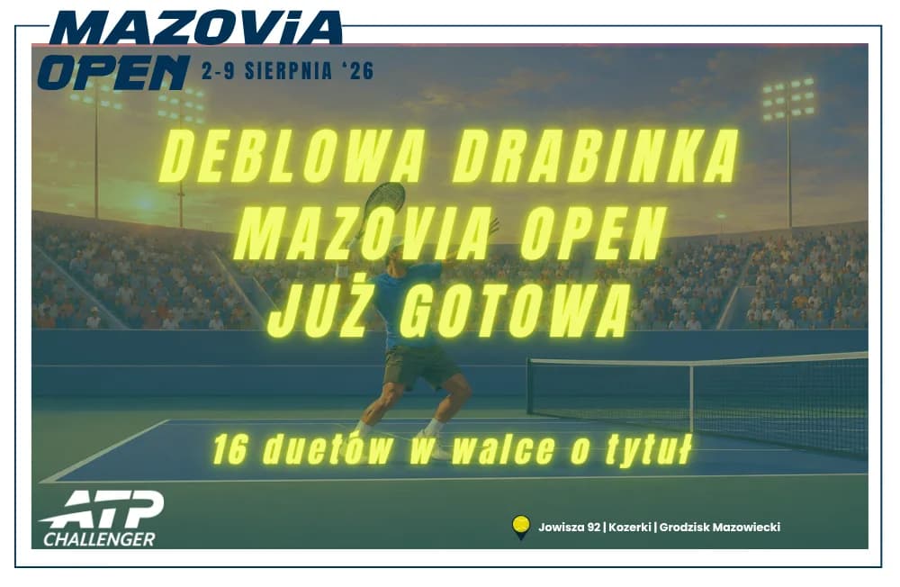Deblowa drabinka Mazovia Open ATP Challenger już gotowa